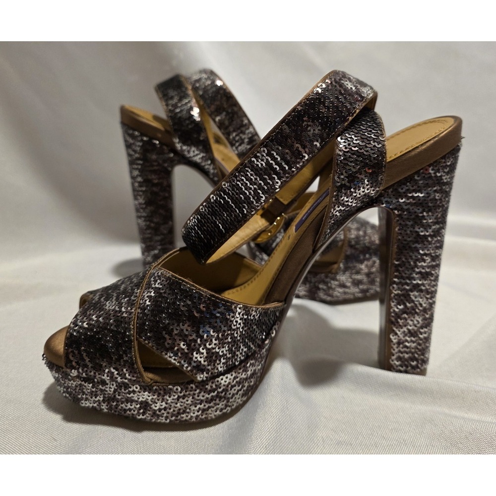Ralph Lauren Purple Label 800905232002 Women's Kellsie Sequin High Heel. Sz 5.5 - Picture 6 of 16